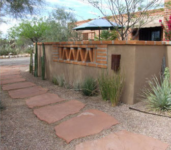 Flag stone walkway